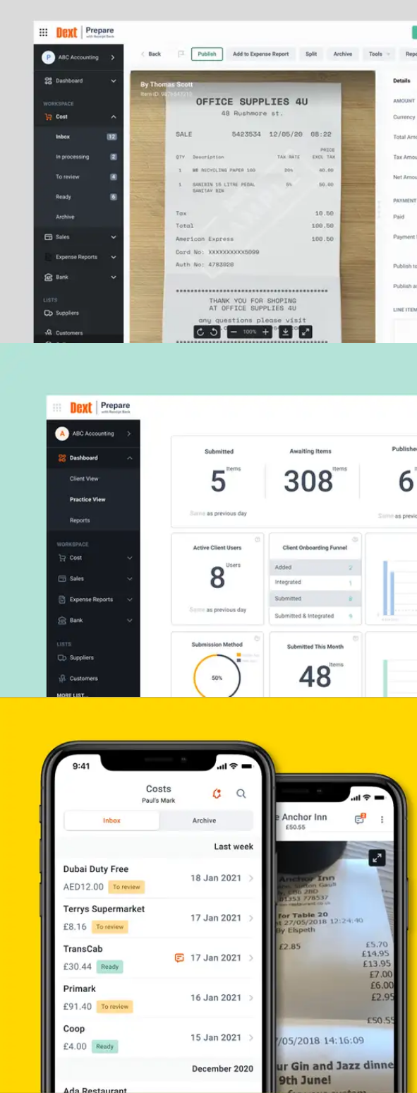 Dext Prepare with Receipt Bank Accountant